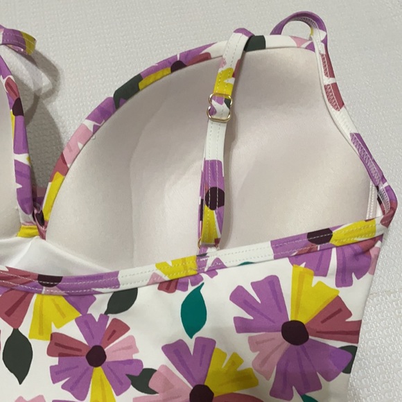 Kate spade floral draped molded cups one-piece - Picture 7 of 8